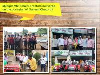 Dealers from Maharashtra delivered multiple VST Shakti tractors