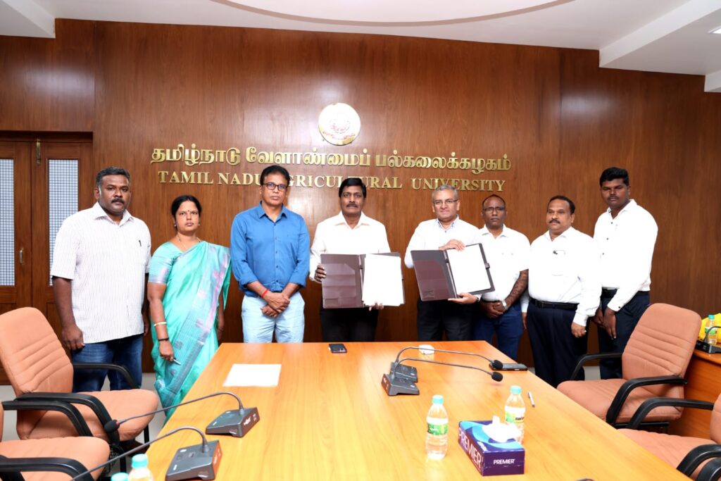 TNAU Signs MoU with VST Tillers Tractors to Promote Small Farm Mechanization in Tamil Nadu